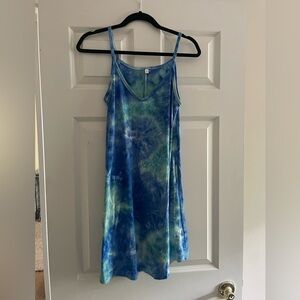 Amazon Blue and Teal Tie Dye Dress